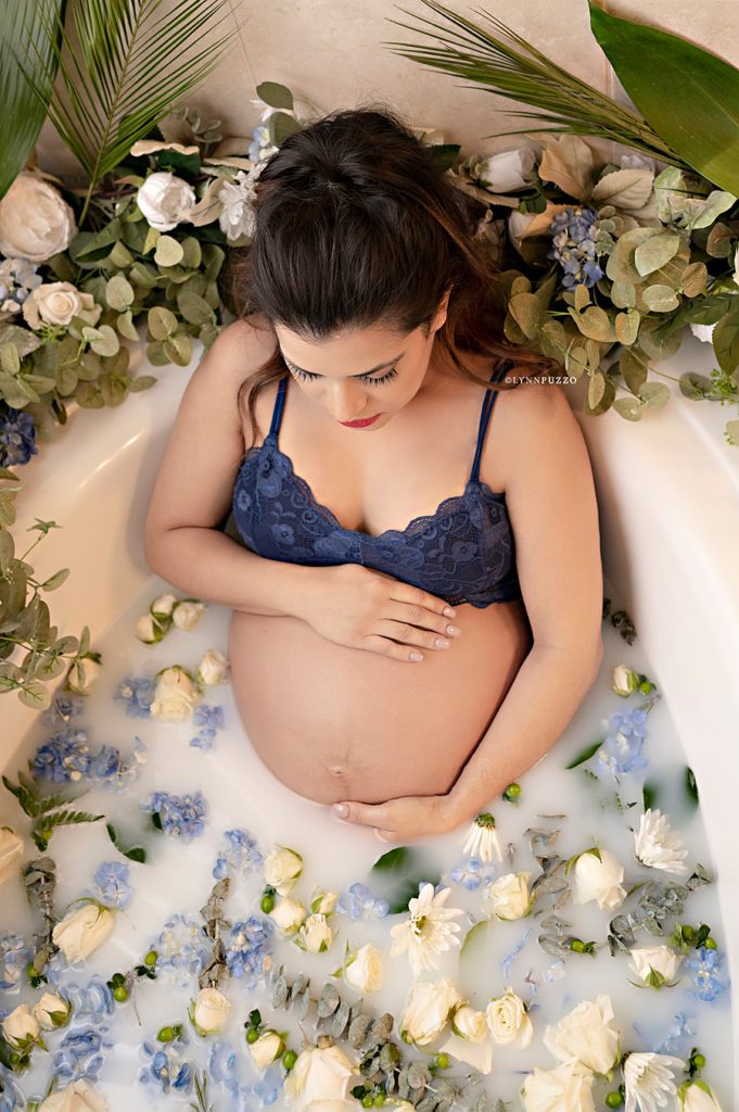 milk bath maternity photographer