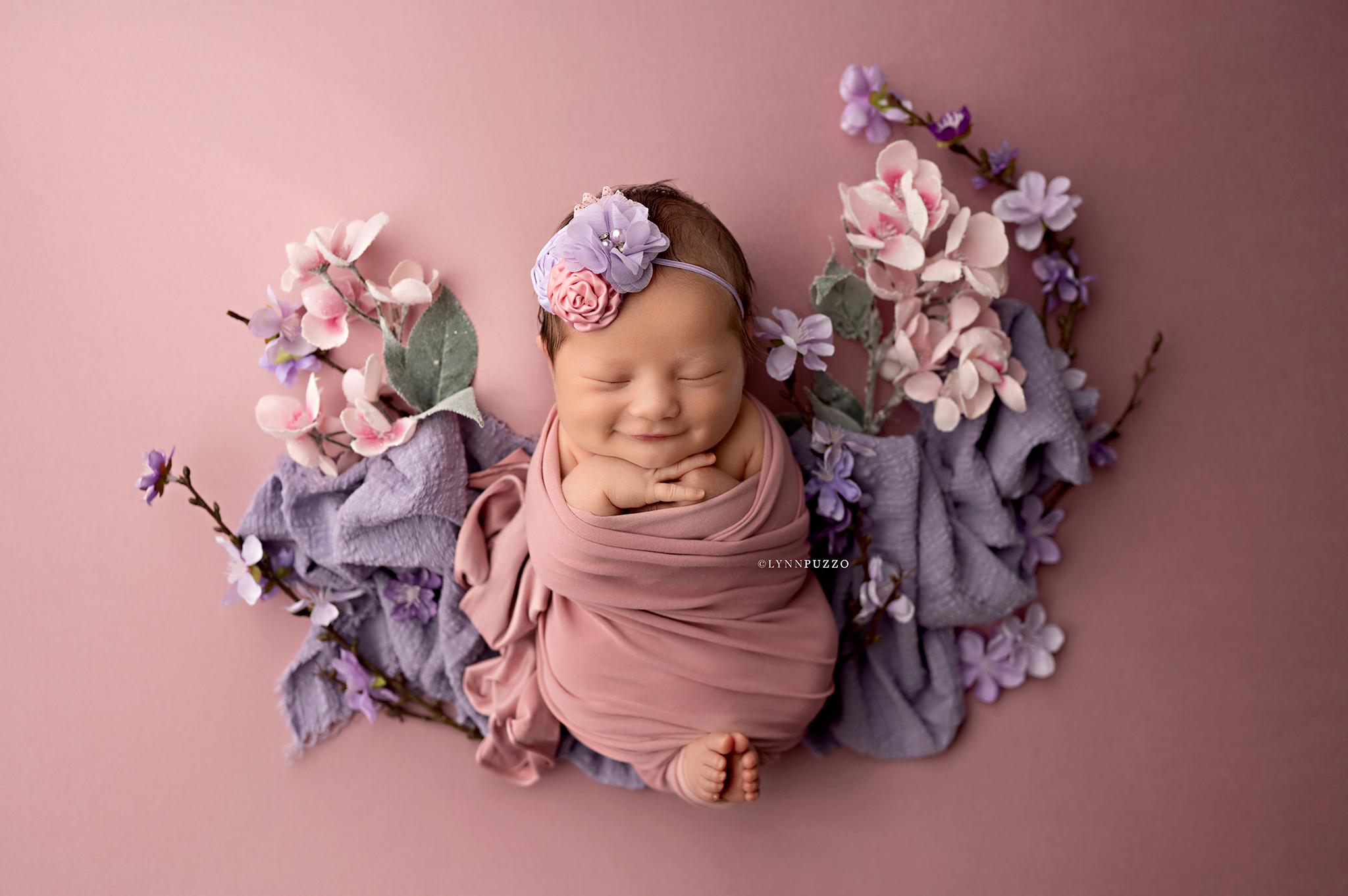 Newborn rainbow baby photography