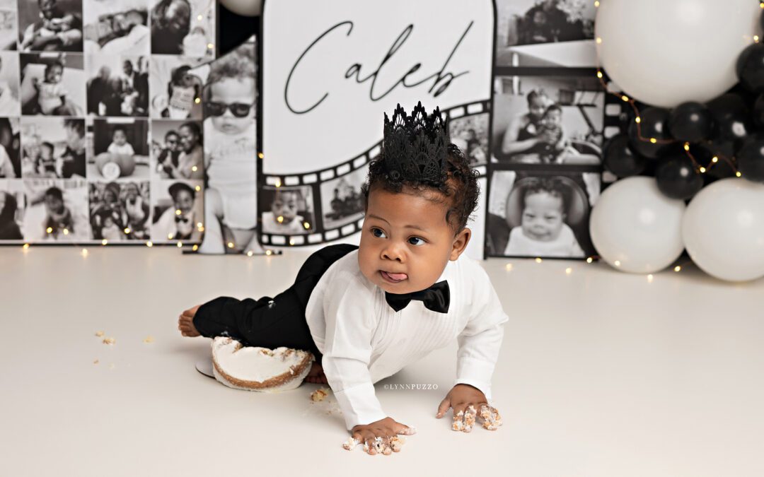Custom Photo Cake Smash Session with Caleb